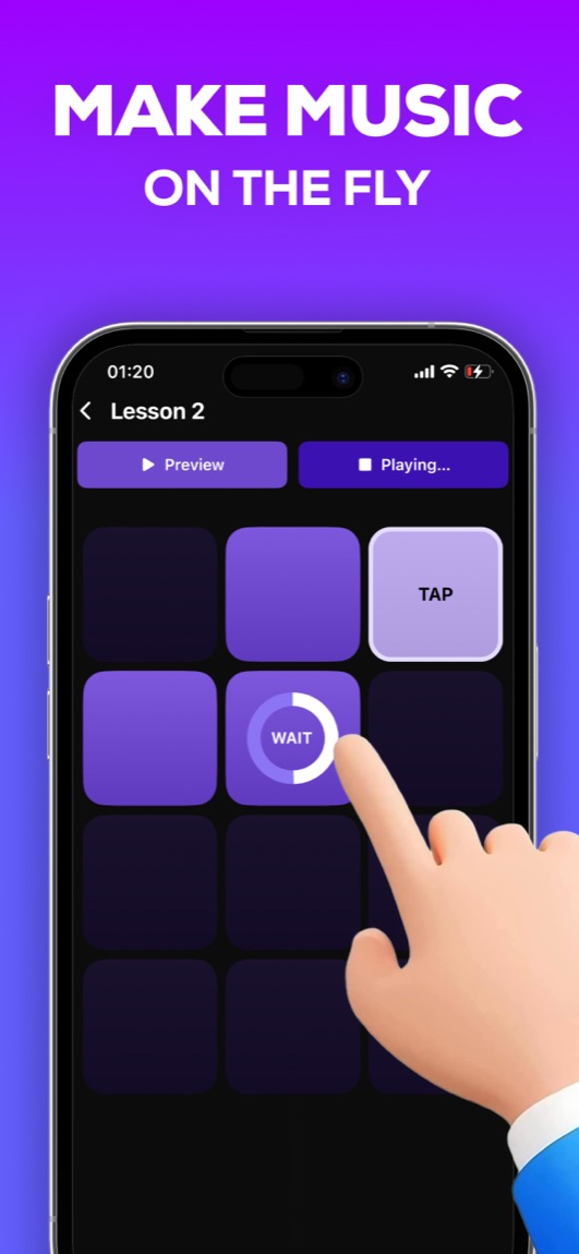 Beat Maker - Drum Machine Pro iOS app showing sound packs and samples